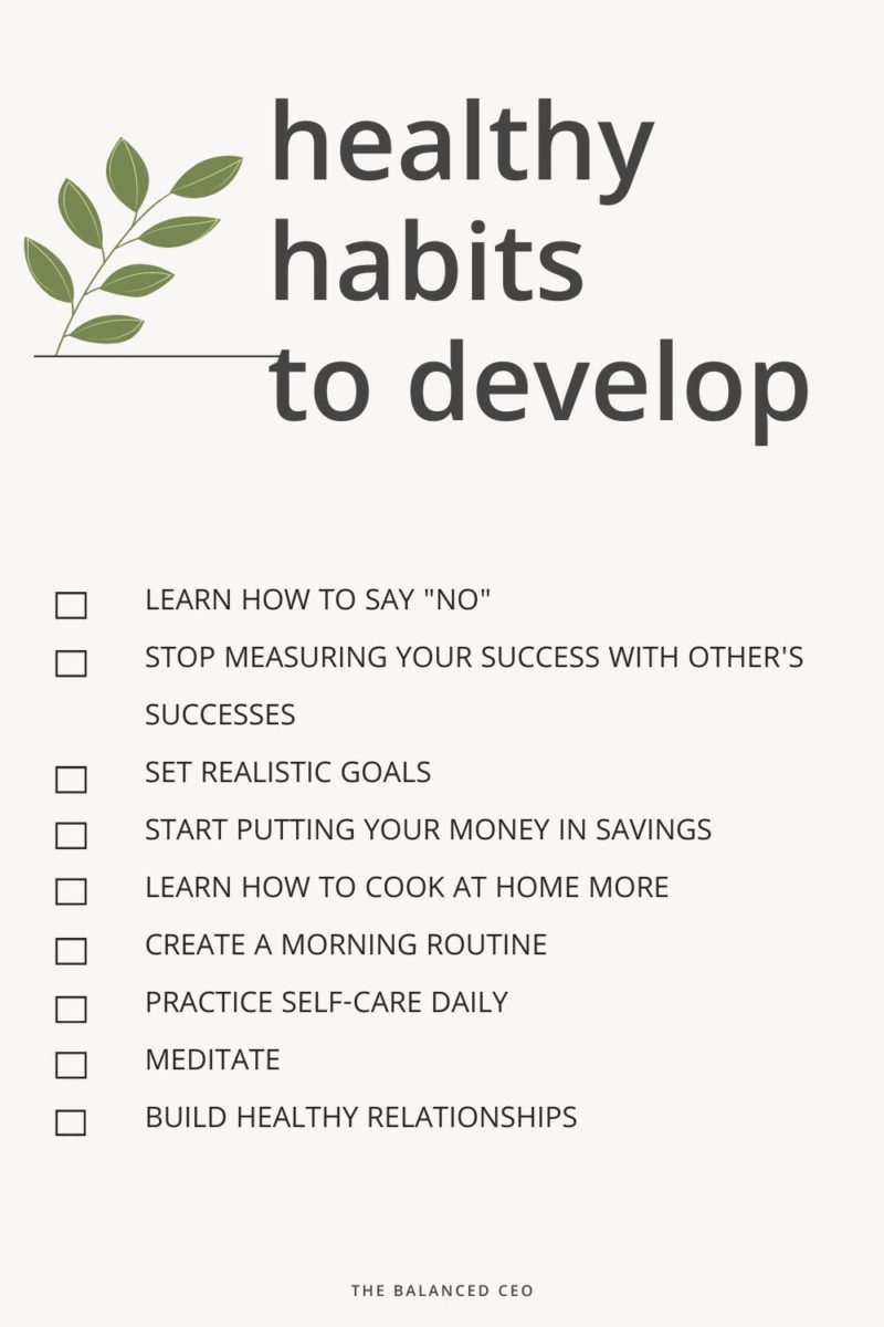 8 Healthy Habits to Develop in Your 20's - The Balanced CEO