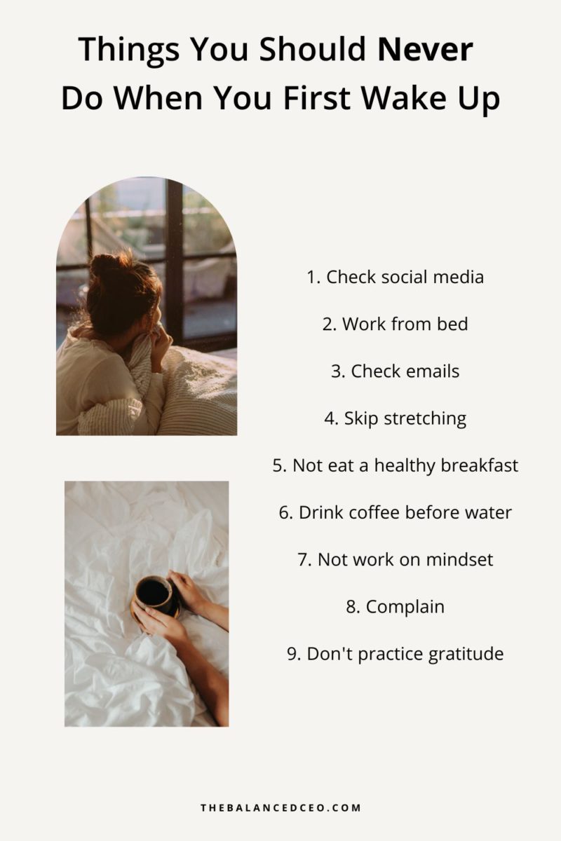 8 Things You Should Never Do In The Morning - The Balanced CEO