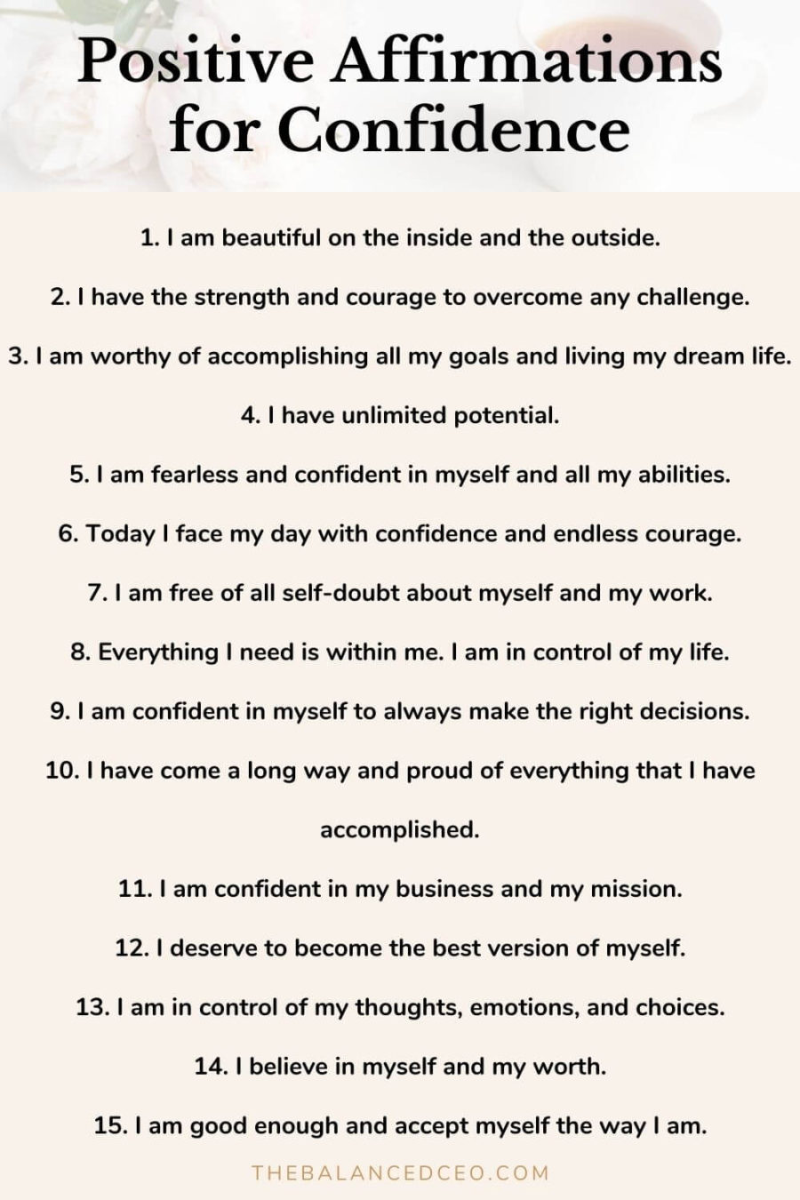 30 Positive Affirmations for Confidence and Success - The Balanced CEO