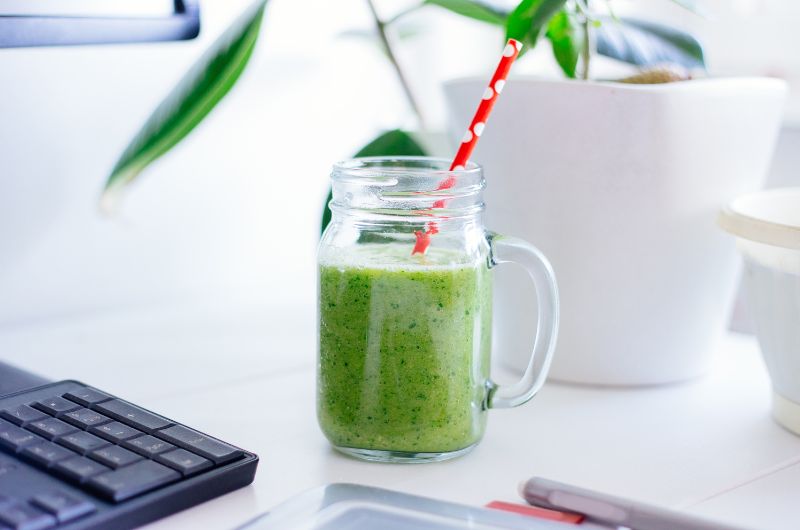 Wellness Routine with Green Smoothie