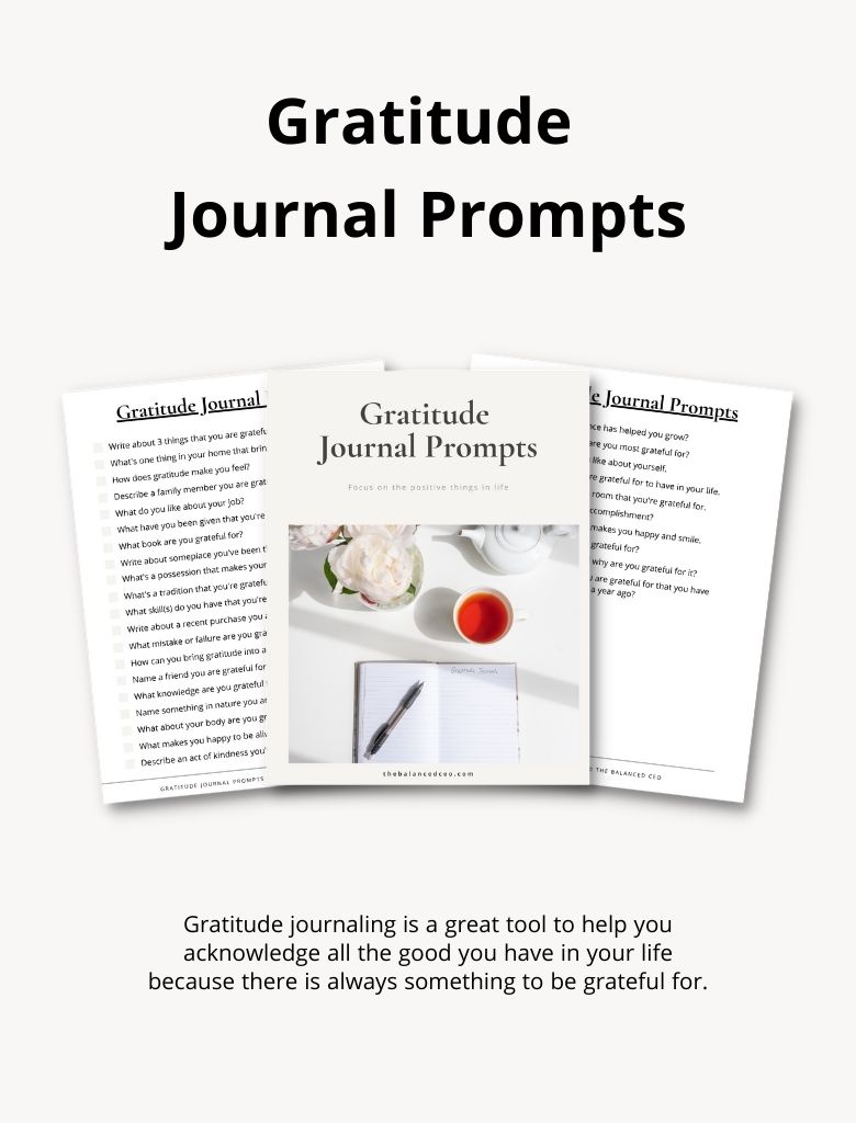 Printable Gratitude Journal Prompts
