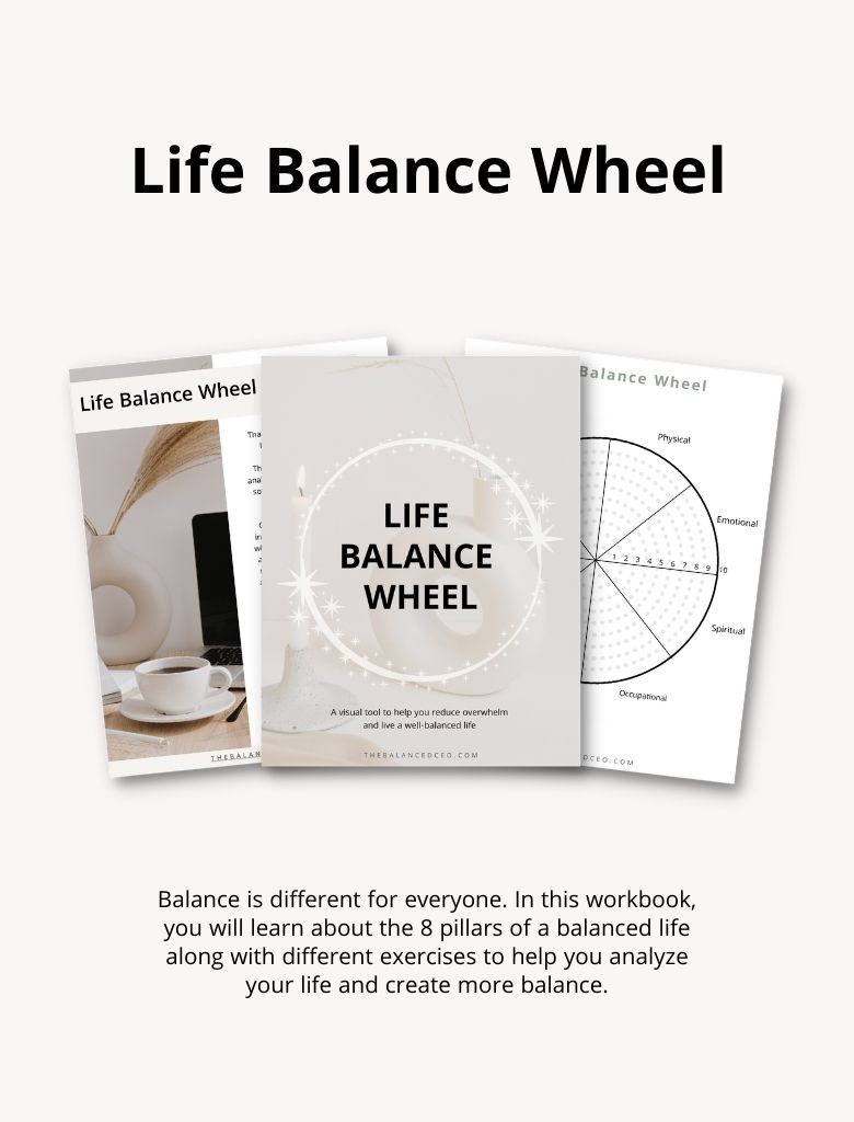 Printable Life Balance Wheel