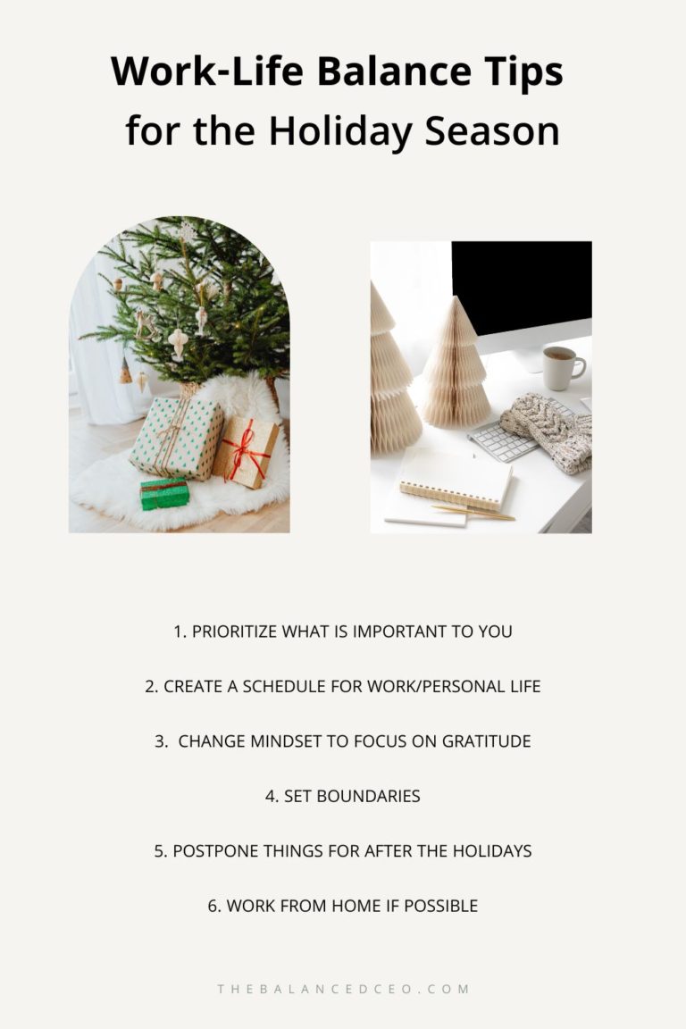 6 Tips to Improve Your Work-Life Balance During the Holidays - The ...