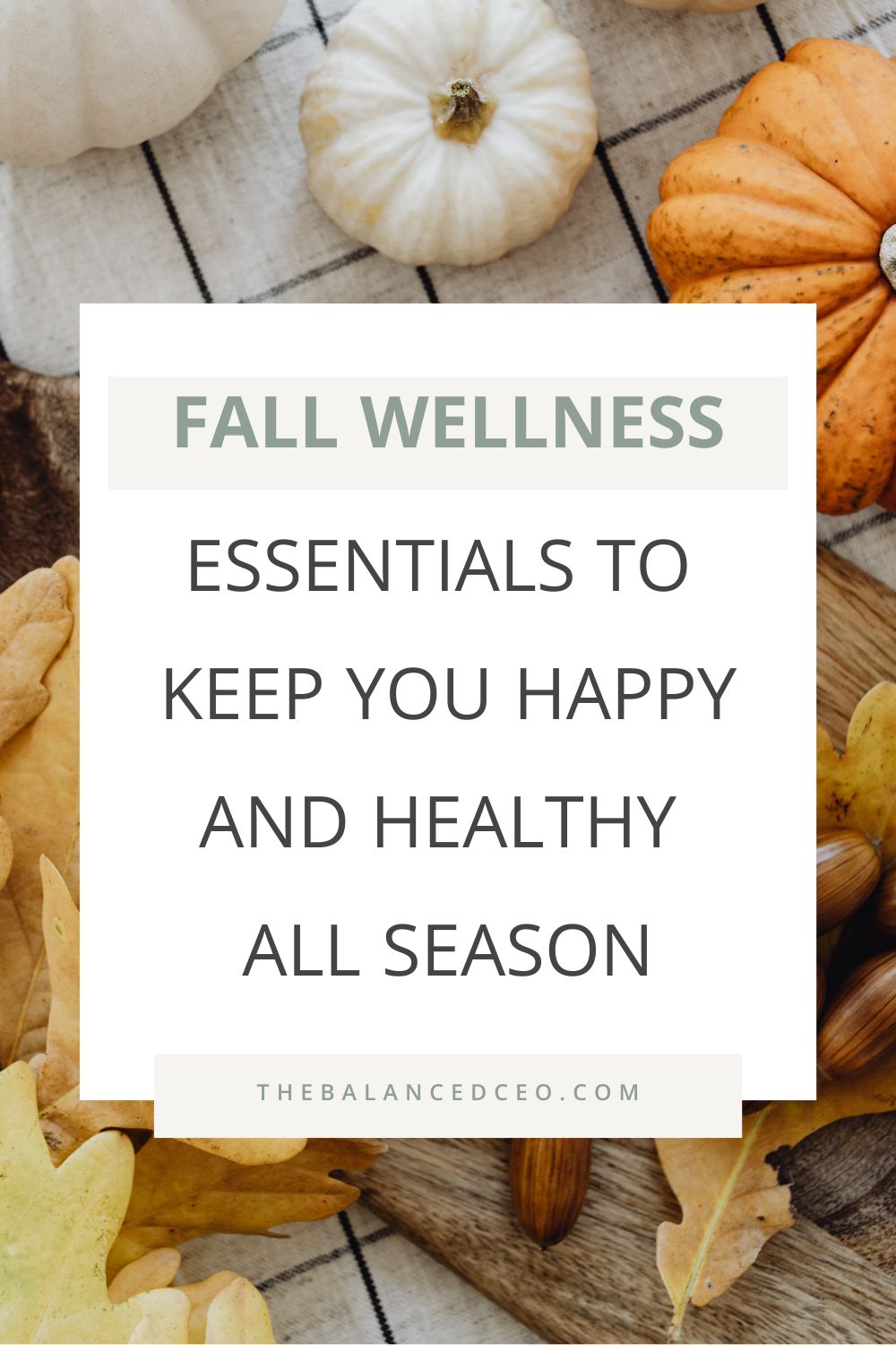 Fall Wellness Essentials to Keep You Happy and Healthy All Season