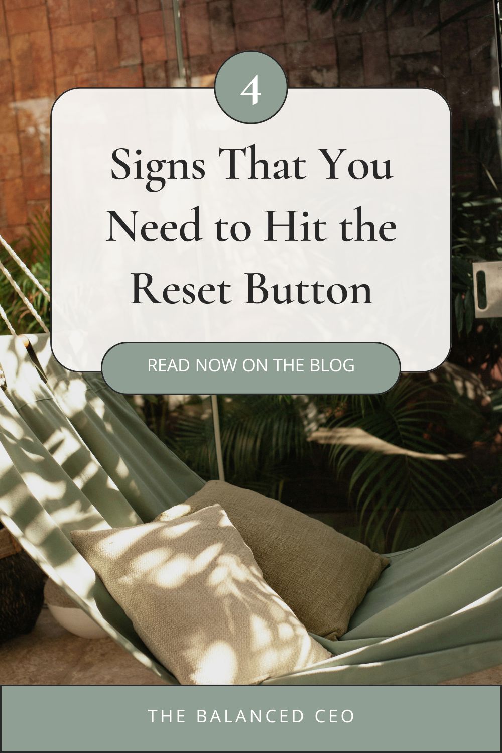 4 Simple Signs That You Need to Hit the Reset Button