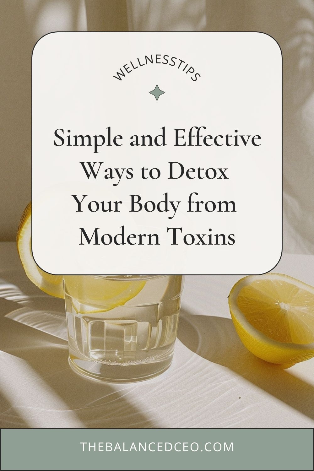 Simple and Effective Ways to Detox Your Body from Modern Toxins