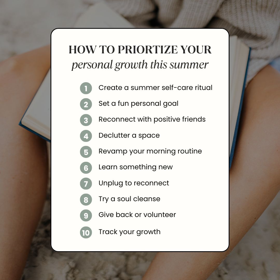 prioritize personal growth this summer
