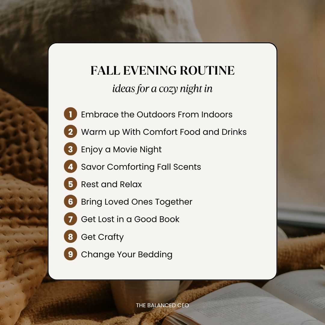 fall evening routine ideas