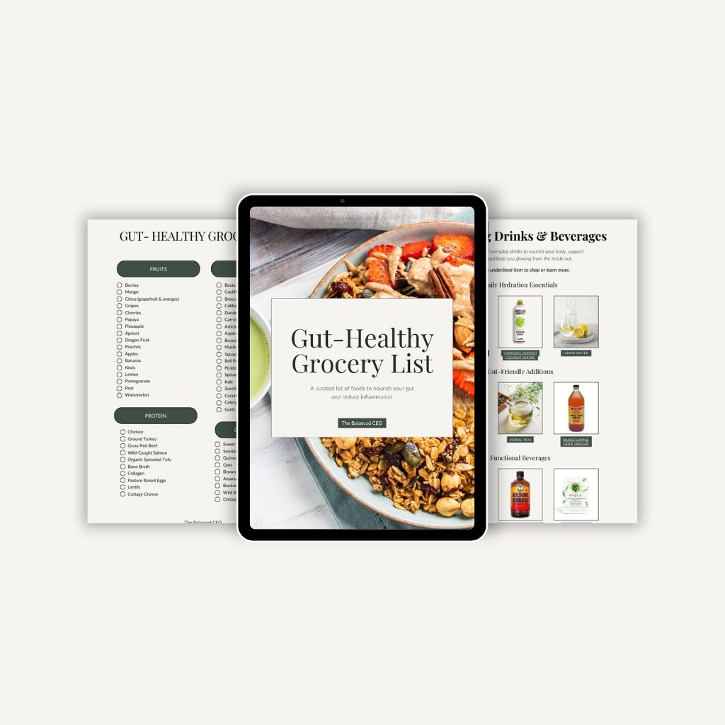 gut healthy grocery list freebie